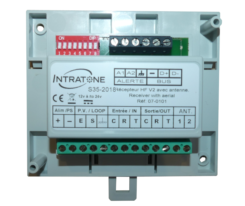 RF ontvanger INTRATONE 868 Mhz. 2 kan. externe antenne RF ontvanger INTRATONE 868 Mhz. 2 kan. externe antenne
