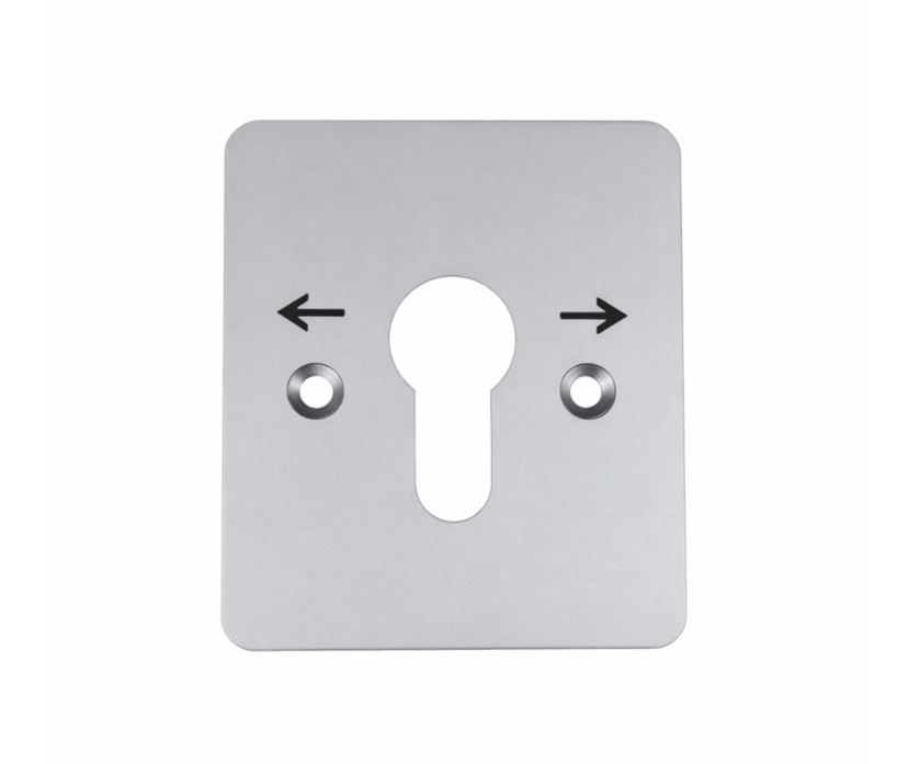 Frontplatte mit Pfeilen links/rechts für Aufputz-Schlüsselschalter 110011 Frontplatte mit Pfeilen links/rechts für Aufputz-Schlüsselschalter 110011