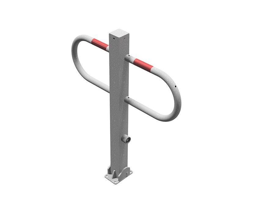 Manuelle Parkplatzbügel Verzinkter, mit Dreieckschloss Manuelle Parkplatzbügel Verzinkter, mit Dreieckschloss