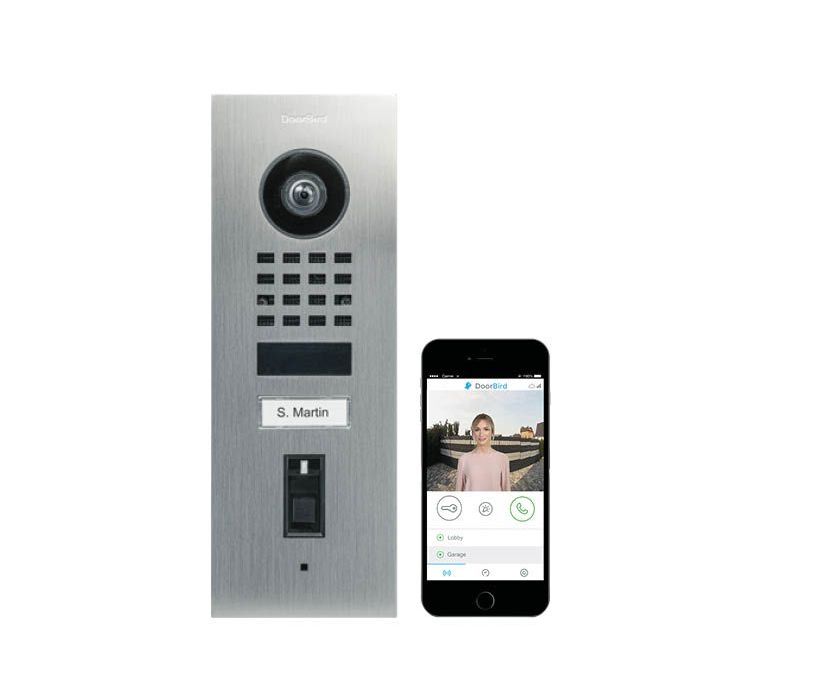 Doorbird IP Video-Türsprechanlage D1101FV, Unterputzmontage, Edelstahl, mit Fingerabdruckscanner Doorbird IP Video-Türsprechanlage D1101FV, Unterputzmontage, Edelstahl, mit Fingerabdruckscanner