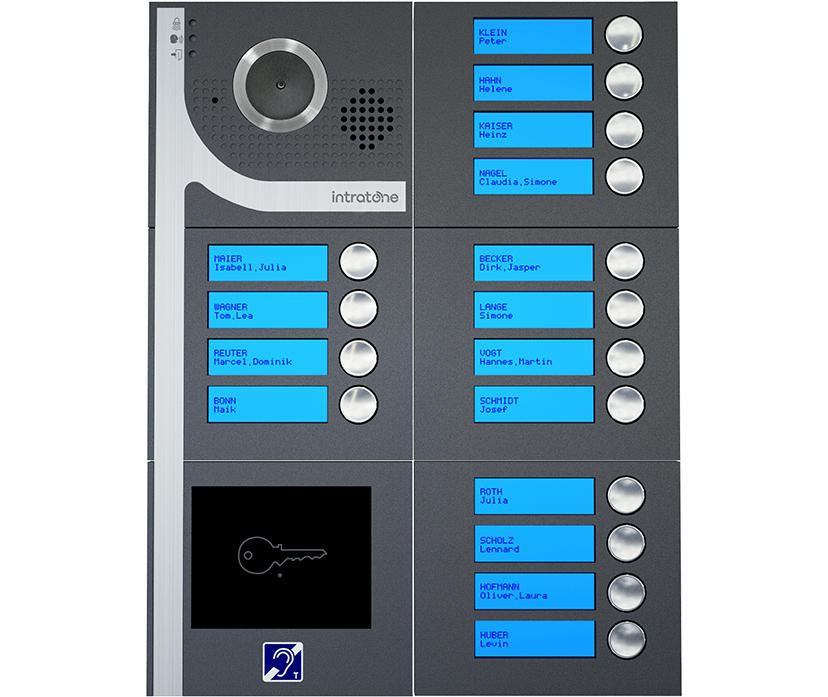 Video-Türsprechanlage GSM DINA mit 16 Klingeltasten, exkl. 4G-IP-Modul