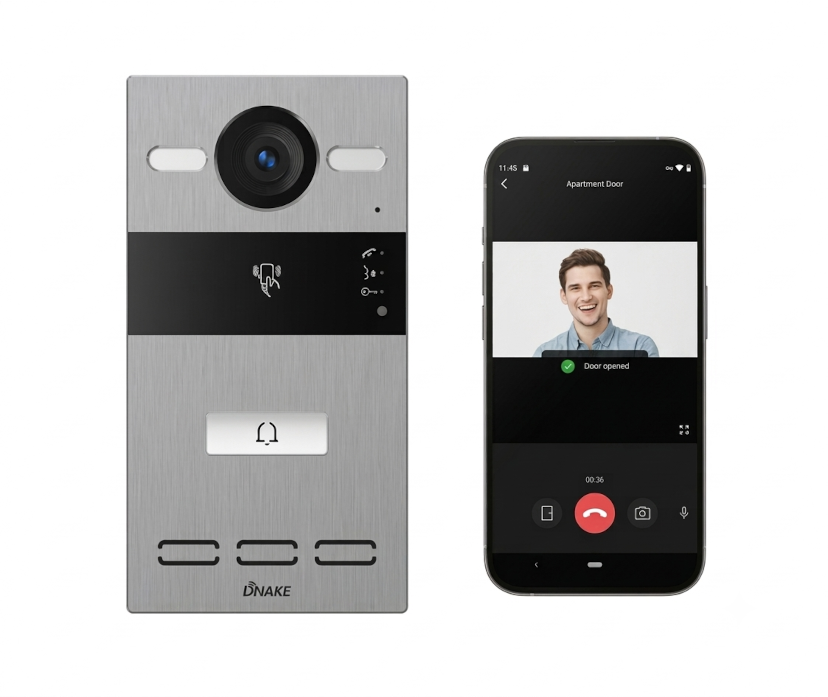 IP-Video-Türsprechanlage DNAKE S212S grau, 1 Klingeltaste mit App IP-Video-Türsprechanlage DNAKE S212S grau, 1 Klingeltaste mit App