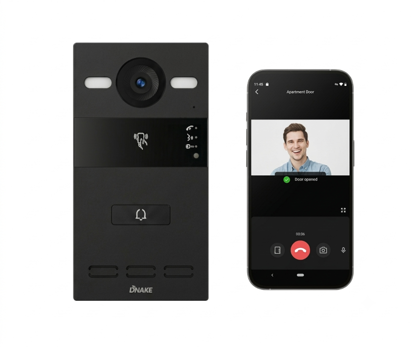 IP-Video-Türsprechanlage DNAKE S212S schwarz, 1 Klingeltaste mit App IP-Video-Türsprechanlage DNAKE S212S schwarz, 1 Klingeltaste mit App