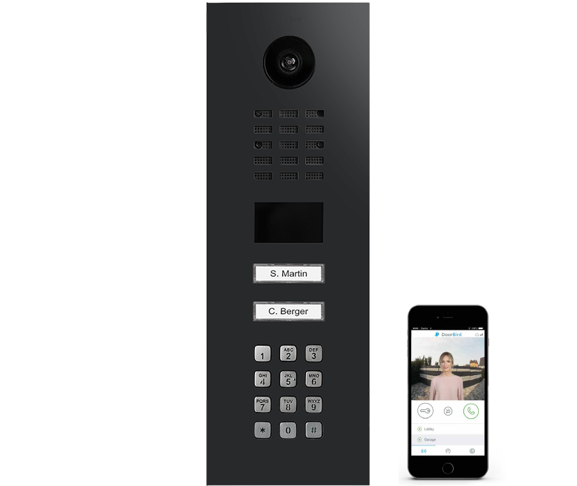 DoorBird D2102KV IP-Türsprechanlage aus Edelstahl in Grafitschwarz DoorBird D2102KV IP-Türsprechanlage aus Edelstahl in Grafitschwarz