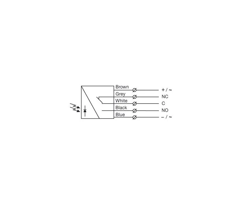 IP67 Lichtschranken-Empfänger 12-240 V Reichweite 45 Meter
