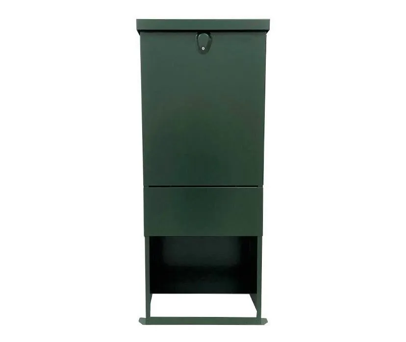 Kabelverteilerschrank Edelstahl RAL6009 inkl. Sockel – mittel