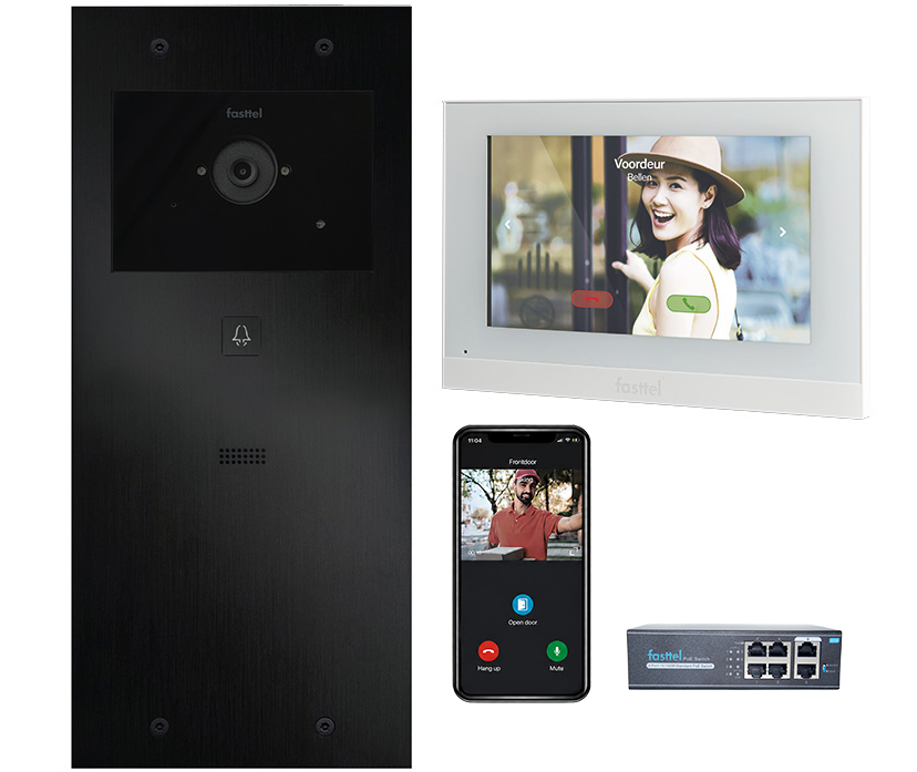 Video-Türsprechanlagen-Set IP Large Fasttel, 1 Klingeltaste mit Innenstation Video-Türsprechanlagen-Set IP Large Fasttel, 1 Klingeltaste mit Innenstation