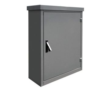 Kabelverteilerschrank Edelstahl RAL7037 mit 1 Tür für den Außenbereich