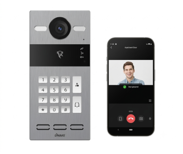 IP-Video-Türsprechanlage DNAKE S213KS grau, 1 Klinkeltaste, Codetaster