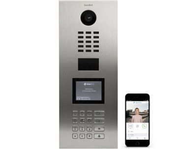 IP-Video Türsprechanlage-Set DoorBird D21DKV Edelstahl, Code-Tastatur, Display