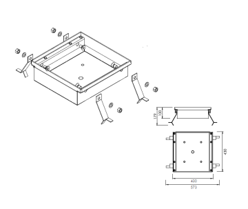 Montagegewanne CA200F für SPARTACUS 200 Fester Verkehrspoller
