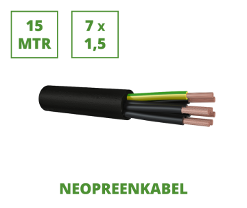 Neopren 15 m flexibles Anschlussleitung 7x1,5 mm²