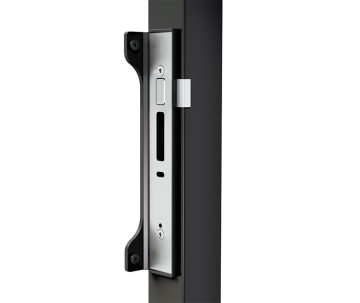 Locinox elektrischer Einsteckschlossaufnehmer UNILEC-C-E – RAL9005 – mit Schlagplatte