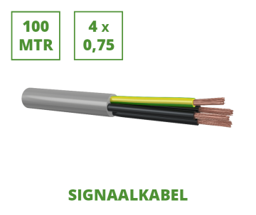 Steuerleitung 100 mtr. mit flexiblem Leiter 4x0,75 mm²