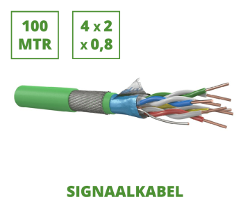 Steuerleitung 100 mtr. geschirmt grün 4x2x0,8 mm²