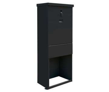 Kabelverteilerschrank Edelstahl RAL 9005 inkl. Sockel - groß