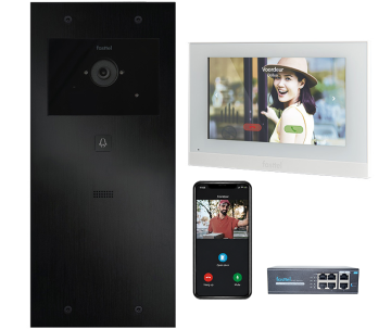 Video-Türsprechanlagen-Set IP Large Fasttel, 1 Klingeltaste mit Innenstation